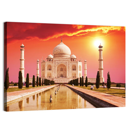 Taj Mahal at Sunrise, Agra Wall Art