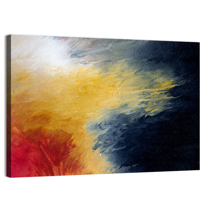 Solar Flare Oil Abstract Wall Art as a canvas print