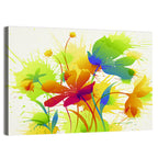 Vibrant Wildflower Watercolor Illustration Wall Art