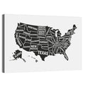 United States Map Silhouette Wall Art