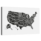 United States Map Silhouette Wall Art
