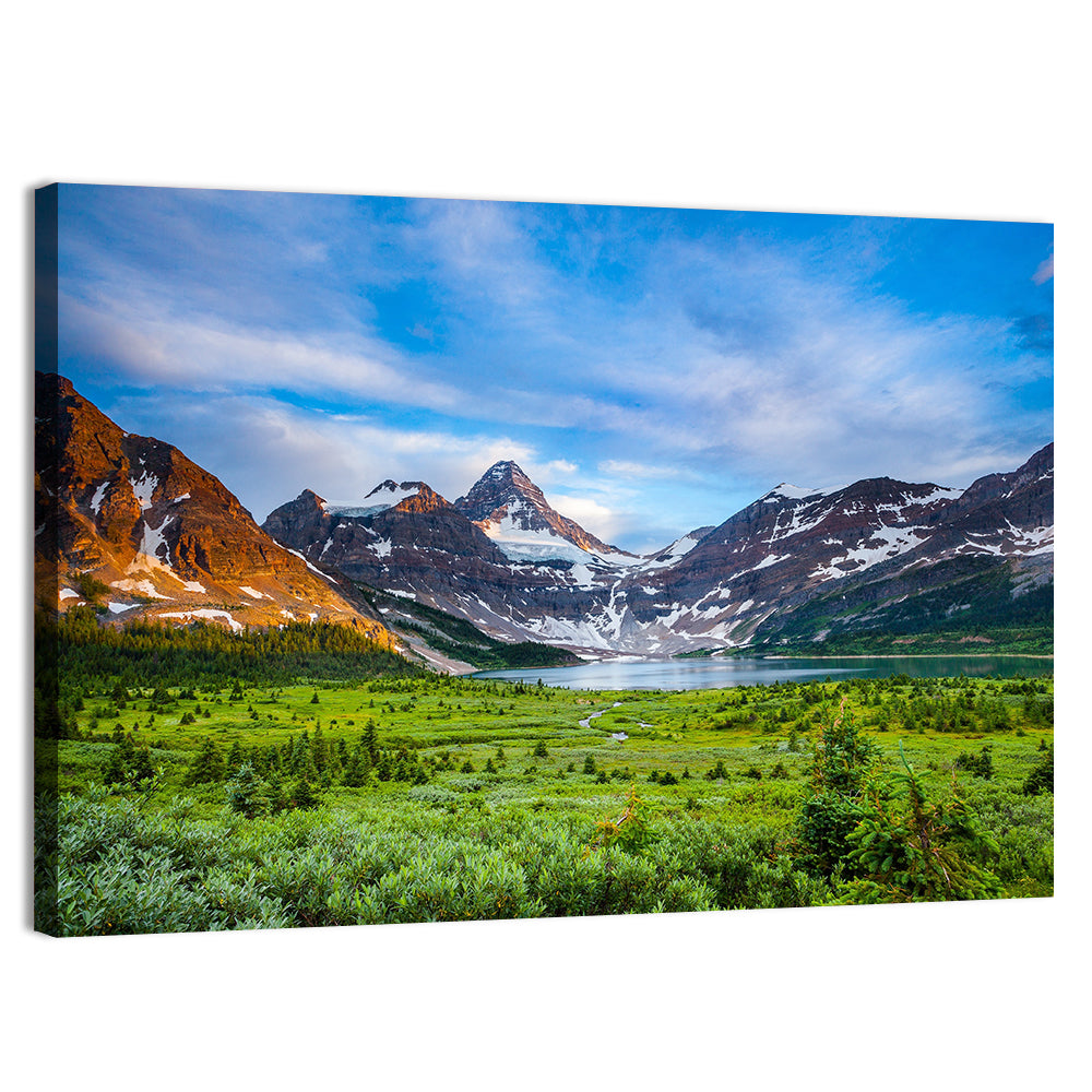Mount Assiniboine Glacier and Magig Lake Wall Art