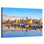 Vancouver Coal Harbour Sunset Skyline Wall Art