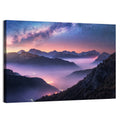 Misty Italian Mountains Under the Milky Way Wall Art
