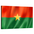 Burkina Faso Flag with Wavy Texture Wall Art