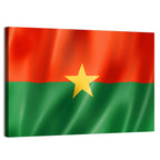 Burkina Faso Flag with Wavy Texture Wall Art