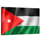 Jordan Flag with White Seven-pointed Star Wall Art