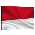 Indonesia Monaco Waving Flag Wall Art