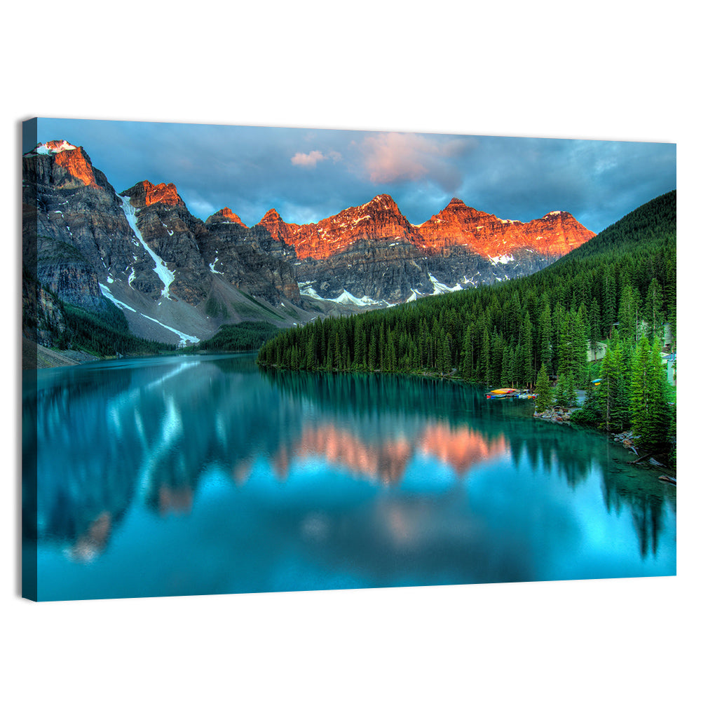 Moraine Lake at Golden Hour Wall Art