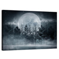 Full Moon Over Misty Forest Wall Art