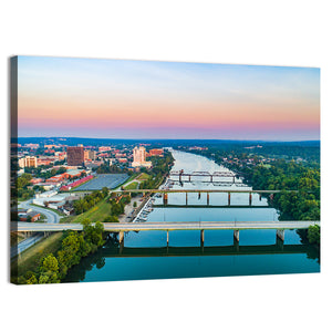 Savannah River Skyline In Augusta Wall Art