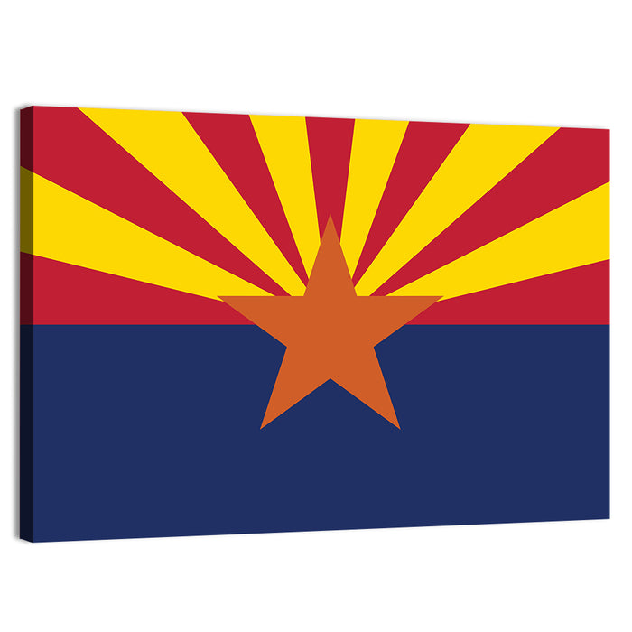 Arizona State Flag Graphic Wall Art as a canvas print