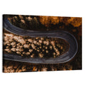 Hairpin Turn in Autumn Forest Wall Art