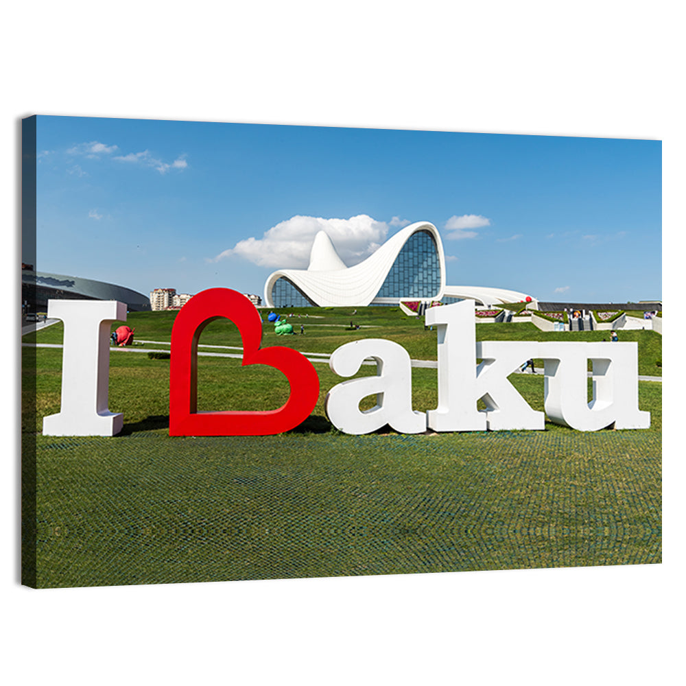 I Love Baku Sculpture at Heydar Aliyev Center Wall Art