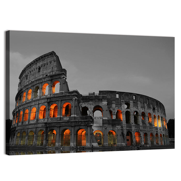 Colosseum at Dusk, Rome Wall Art as a canvas print