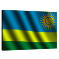 Rwandan Flag with Golden Sun Wall Art