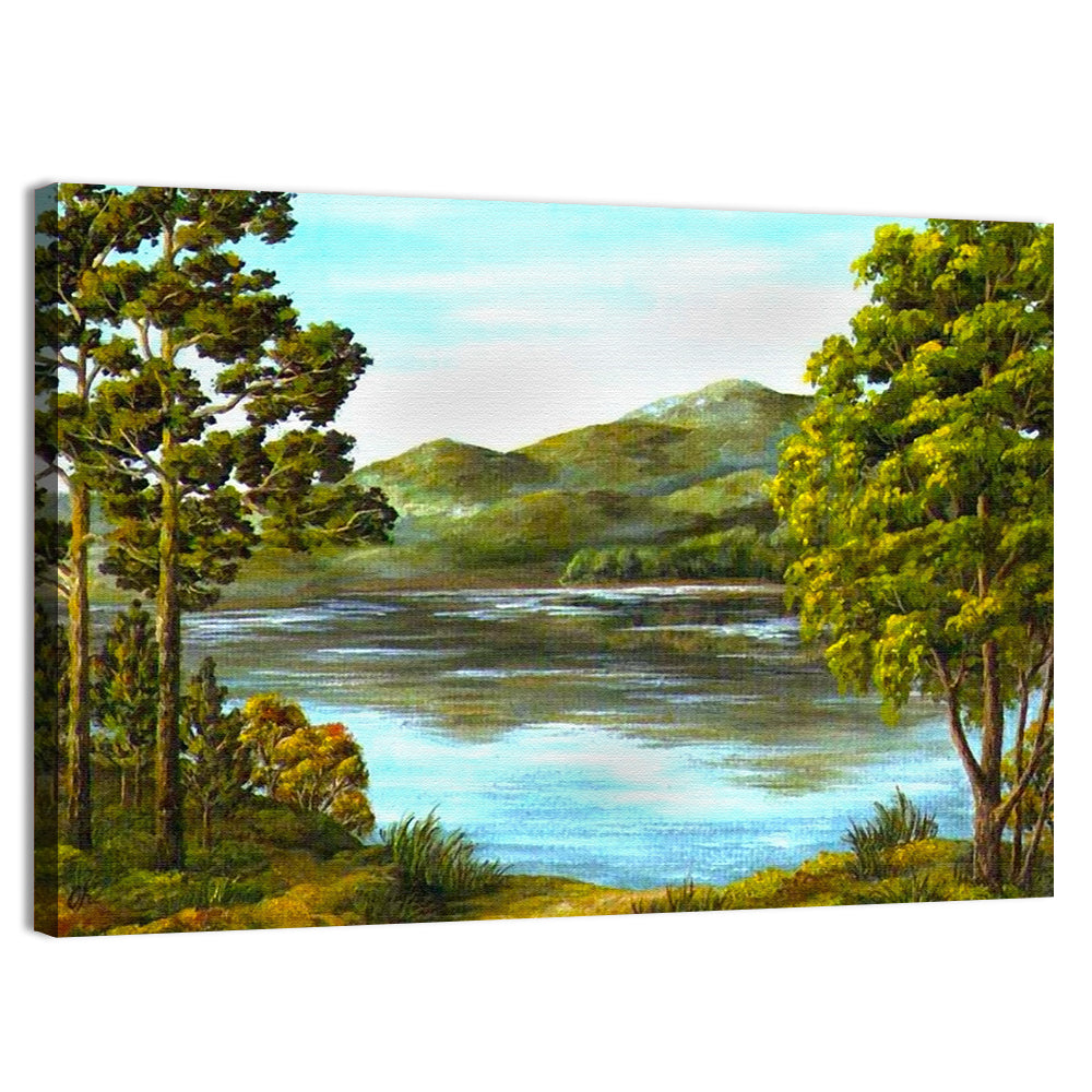 Tranquil Mountain Lake Wall Art