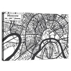 Minimalist Moscow City Map Wall Art