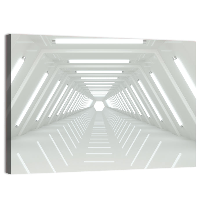 White Tunnel Wall Art as a canvas print