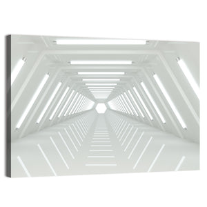 Isolated White Tunnel Wall Art