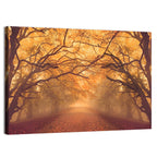 Golden Autumn Forest Path Wall Art