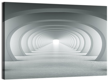 White Arched Corridor Wall Art