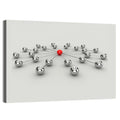 Radial Network with Red Hub Wall Art