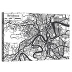Brisbane Hand-drawn City Map Wall Art
