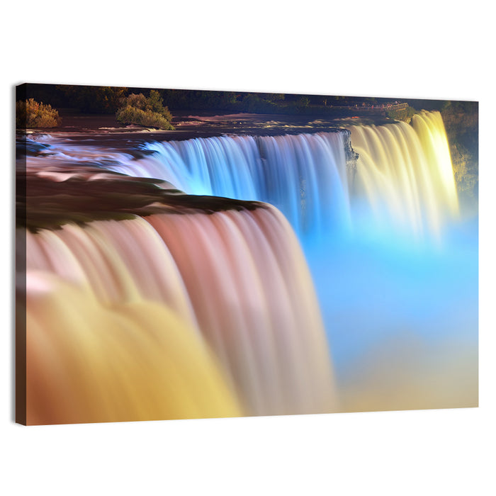 Niagara Falls Nightscape Wall Art as a canvas print