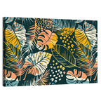 Tropical Monstera Palm Pattern Wall Art