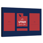 Utah State Map Graphic Wall Art