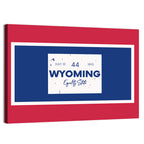 Wyoming Typographic Map Wall Art