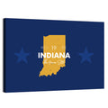 Indiana Typographic Map Wall Art