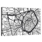 Bruges Street Grid Map Wall Art