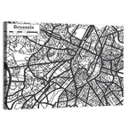 Brussels Hand Drawn City Map Wall Art