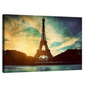 Eiffel Tower Sunset Reflection Wall Art