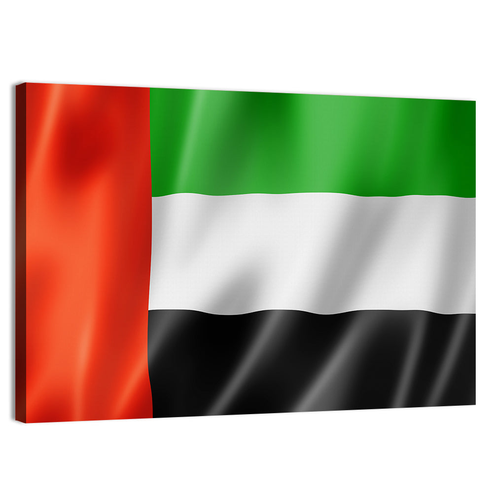 UAE Flag Waving Wall Art