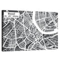 Basel River Bend Map Wall Art