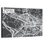 Winterthur Street Map Wall Art