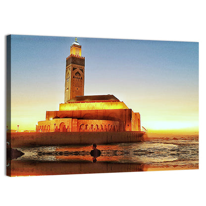 Hassan Ii Mosque at Sunset, Casablanca Wall Art