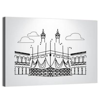 Khana E Kaaba Minimalist Line Wall Art