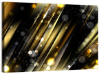 Black and Gold Diagonal Lights Wall Art