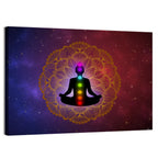 Meditation Man with Golden Mandala Wall Art