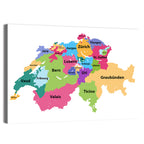 Switzerland Vector Map Wall Art