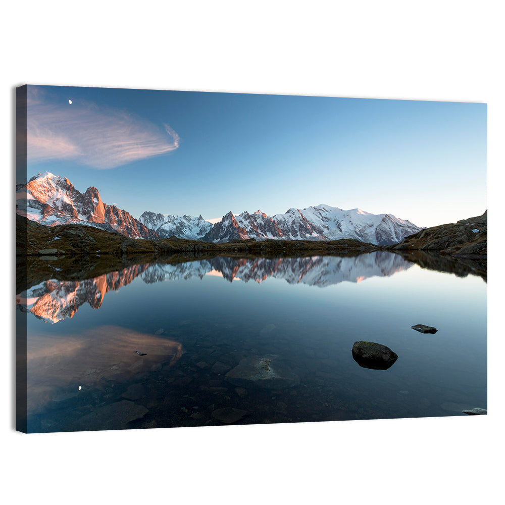 Lac De Chésserys Reflection, Chamonix Wall Art