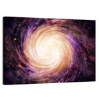 Spiral Galaxy with Golden Core Wall Art