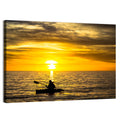 Kayaker at Golden Sunset Wall Art