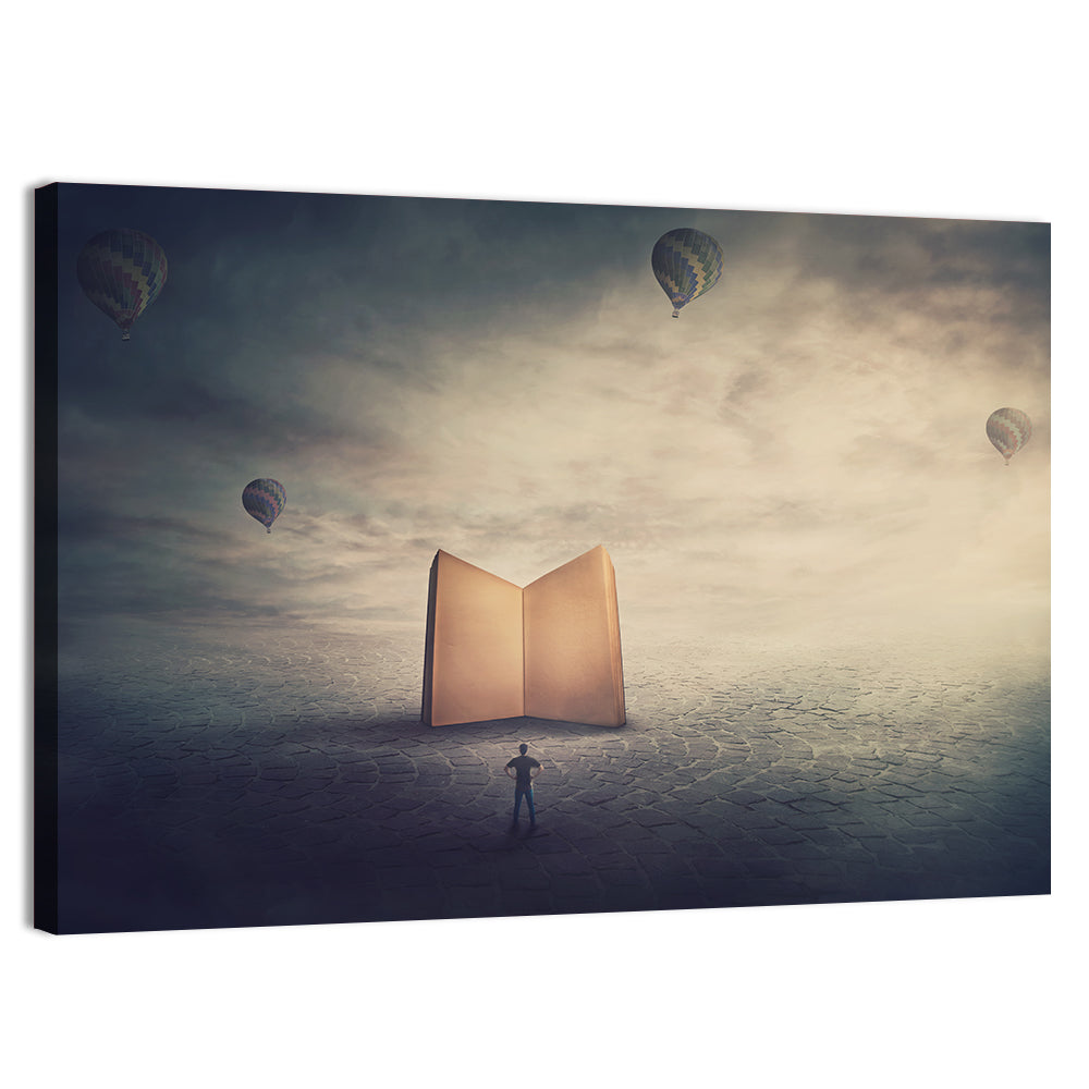 Knowledge and Wisdom Symbol Wall Art, canvas print, landscape