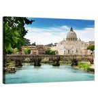 Tiber View with St. Peter's Basilica Wall Art