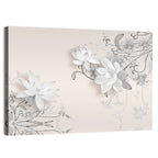 3d Floating Lotus Illustration Wall Art